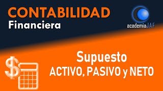 Ejercicio  supuestos de Activo Pasivo y Neto  Contabilidad Capítulo 4 curso básico  academia JAF [upl. by Ellehcan]