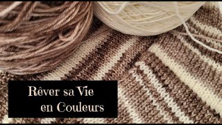 VlogTricot 36 🧶Beaucoup de rayures  🧶directionlooptee podcasttricot tricot vlogtricot laine [upl. by Enomal]