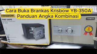 Cara Buka Brankas Krisbow YB350A Panduan Angka Kombinasi  kanan 4x kiri 3x kanan 2x kiri 1x [upl. by Alyose]