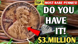 Top 5 Rare amp Most Expensive Pennies To Look For MOST VALUABLE LINCOLN CENTS PENNIES WORTH MONEY [upl. by Ssac]