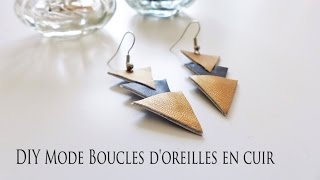 DIY Mode Boucles doreilles en cuir [upl. by Nostrebor]