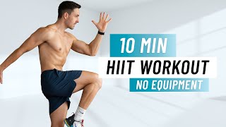 10 MIN CALORIE BLASTING HIIT  No Equipment High Intensity Workout [upl. by Durrace741]