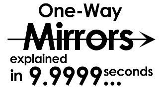 OneWay Mirrors explained in ten seconds [upl. by Lahcar465]