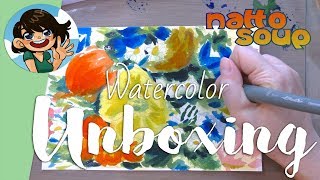 Gouache or Tempera Caran DAche Fancolor Unbox and Swatch [upl. by Emearg]