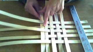 Basket Weaving Video 3 Weave a basic square or rectangular basket base [upl. by Proulx]