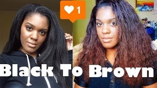 Dying my RELAXED HAIR at home [upl. by Htidra]