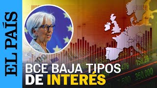 ECONOMÍA  El BCE baja tipos de interés y da un respiro a la ZONA EURO tras dos años de subidas [upl. by Zetnahs59]