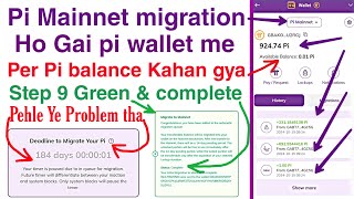 Pi network 9th step complete pi migration pi wallet me transfer ho gaye per available balance 01 kyu [upl. by Leba923]