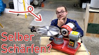 Sägeblätter selber schärfen oder Schärfdienst 💁 Ich teste diese Schärfmaschine für euch [upl. by Ramu]