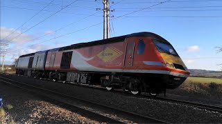 Pair of NMT HSTs back to back through Wootton Bassett  Class 43  43272 and 43357  Colas Rail [upl. by Keily]