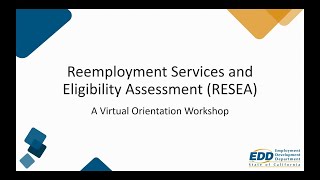 RESEA Virtual Orientation [upl. by Soneson]