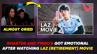 Boaster amp Yinsus Emotional Wholesome Reaction to LAZs Retirement Movie [upl. by Adnohsad]