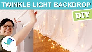 How to Make a Twinkle Light Backdrop  Fairy Light Backdrop [upl. by Boudreaux]