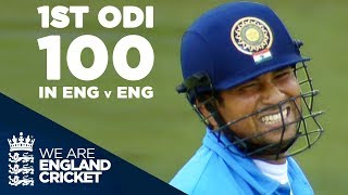 Sachin Tendulkars 1st ODI Century In England Against England  Highlights [upl. by Erdnaet]