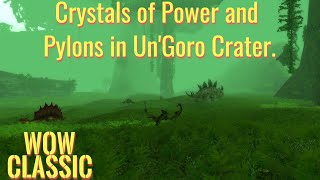 WoW ClassicWarrior levelingCrystals of Power and location of all Pylons in UnGoro Crater [upl. by Nomra205]