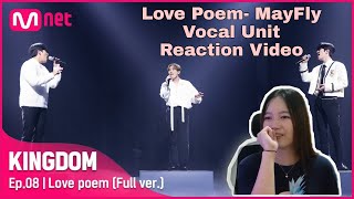 MAYFLY VOCAL UNIT LOVE POEM SEO EUNKWANG BTOB JONGHO ATEEZ SEUNGMIN STRAY KIDS Reaction Video [upl. by Charmion32]