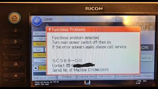 how to fix the Ricoh Error Code SC56900  easy way of fixing sc569 [upl. by Voltz]