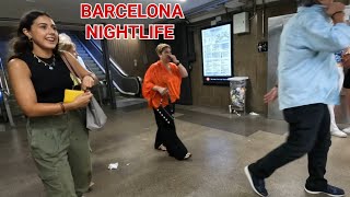 HOT SUMMER NIGHTLIFE IN BARCELONA SPAIN 2024 [upl. by Sukramed]