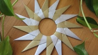 Origami ★ 16point Star ★ Mandala [upl. by Trinity]