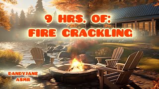 🔥FALL IS ALMOST HERE9 HRS Of FIRE CRACKLING amp LEAVES FALLINGASMR [upl. by Anyah]