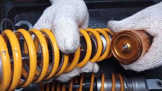 Ohlins suspension Copy review and repair Nmax rebuild with new oilseal bladder repair [upl. by Auria]