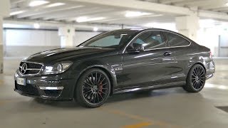 MY NEW 2012 MERCEDES C63 AMG  Walkaround Soundcheck amp Quick Night POV Drive [upl. by Assilrac]