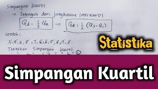 Matematika kelas 8  Cara menghitung simpangan kuartil data tunggal [upl. by Iolenta767]