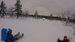 Saariselka 14km toboggan run [upl. by Dilahk]