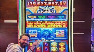 Trying To Win MILLIONS On The MEGABUCKS Slot Machine [upl. by Anhavas]