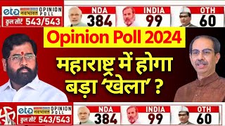 Lok Sabha Election 2024 Opinion Poll LIVE Maharashtra में होगा बड़ा खेल   Eknath  Uddhav  NCP [upl. by Oleic]