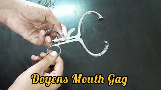 Doyens Mouth Gag  ear nose and throat  instruments for University Examination practicals [upl. by Gusba871]