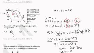 ALES 2012 Sonbahar Geometri Soruları Çözümleri  Sayısal 1 [upl. by Antrim]