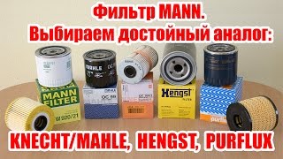 Фильтр MANN Выбираем достойный аналог KNECHT MAHLE HENGST PURFLUX [upl. by Novek]