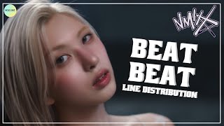 NMIXX엔믹스  BEAT BEAT  Line Distribution [upl. by Thorndike]