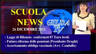 SCUOLA NEWS 26 DICEMBRE 2021 [upl. by Maurreen]