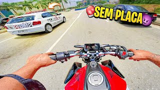 SAI DA HONDA DE CB TWISTER 300 SEM PLACA E SEM RETROVISOR PRIMEIRO MOTOVLOG [upl. by Arocahs]