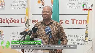 CNE fala sobre o envio de editais solicitados pelo Conselho Constitucional [upl. by Leicester130]