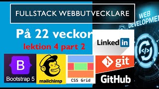 Lektion 42222 Fullstack webbutvecklare på CSS Grid vad är Git och hitta jobb på LinkedIn [upl. by Eelidnarb434]