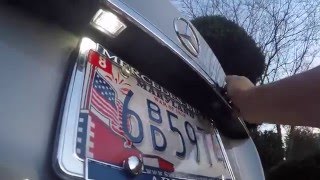 How to Install LED License Plate Bulbs Mercedes W204 CClass [upl. by Lull]