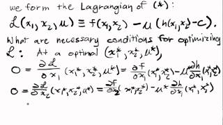 Constrained Optimization Lecture I Part 3 The Lagrangian [upl. by Kopaz]