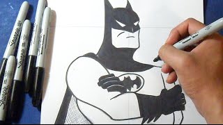 Cómo dibujar a Batman  How to draw Batman [upl. by Zandt]