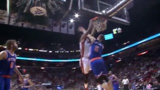 Hassan Whiteside Throws It Down on Kristaps Porzingis [upl. by Errised]