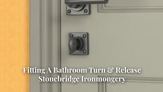 How to fit a bathroom lock [upl. by Friedberg]