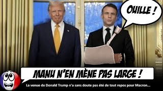 La rencontre MUSCLÉE entre Macron et Donald Trump [upl. by Ahsyen939]