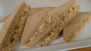 Curried Chicken Tea Sandwich  Sanjeev Kapoor Khazana [upl. by Kania871]