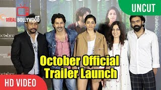 October Official Trailer Launch  Varun Dhawan  Banita Sandhu  Shoojit Sircar [upl. by Yesor68]