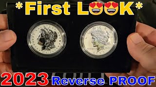 FIRST LOOK Morgan and Peace Reverse Proof Silver Dollar Set 2023 Low Mintage Coin Snobz [upl. by Aw]