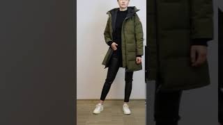 Womens Canada Goose Shelburne Parka Military Green [upl. by Anerec177]