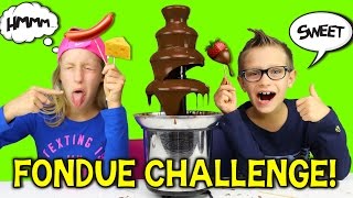 CHOCOLATE FONDUE CHALLENGE [upl. by Eenwat]