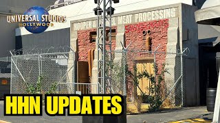 Universal Studios Hollywood Updates  Walls are coming down and scare zones props are going up [upl. by Lynelle]